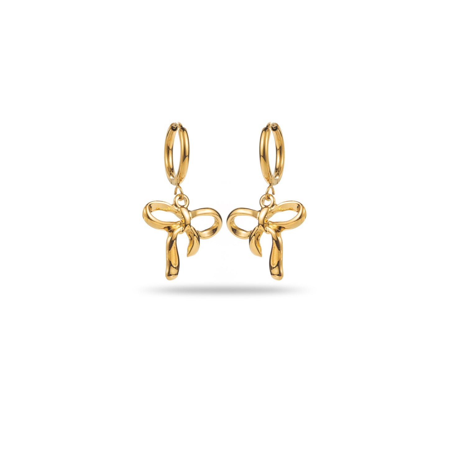 Boucles d'Oreilles Noeud Dorée