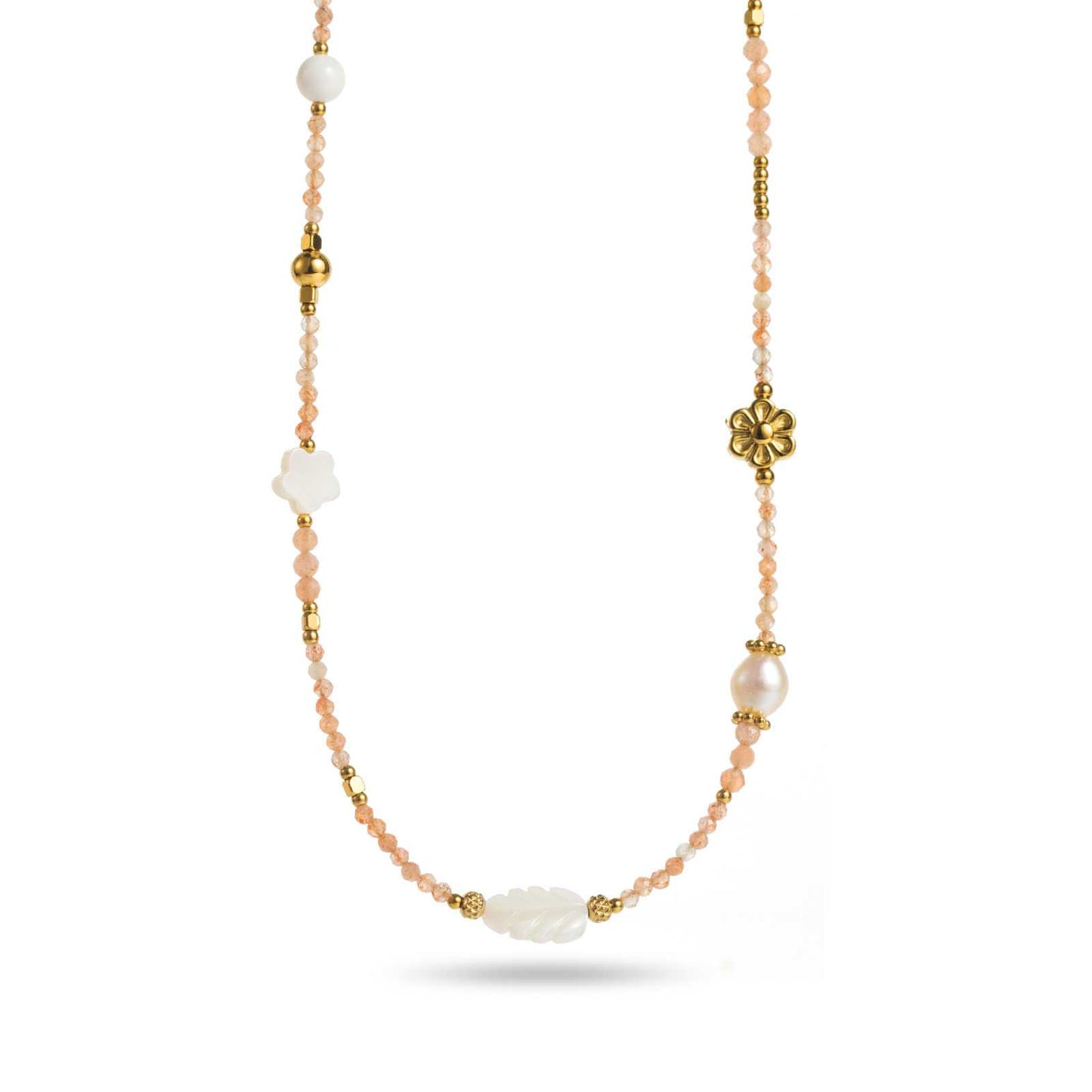 Collier Perles Rose