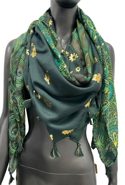 Foulard Patchwork Vert