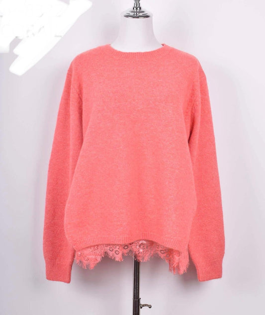 Pull Corail Doublure Dentelles
