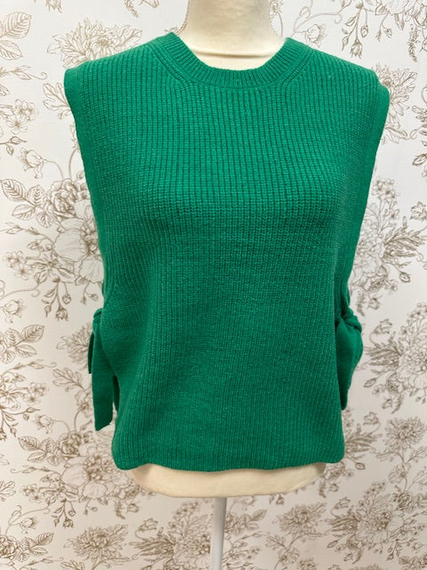 Pull Noeud  Sans Manches Vert