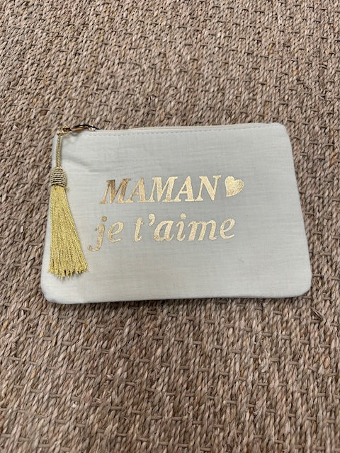 Pochette Grise Maman Je t'aime