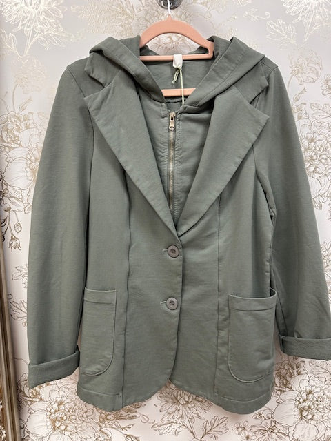 Veste Blazer Capuche Kaki