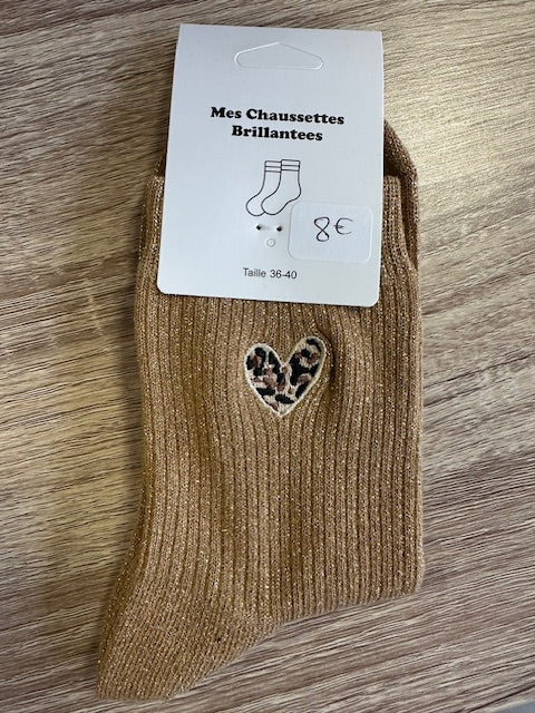 Chaussettes Lurex Camel