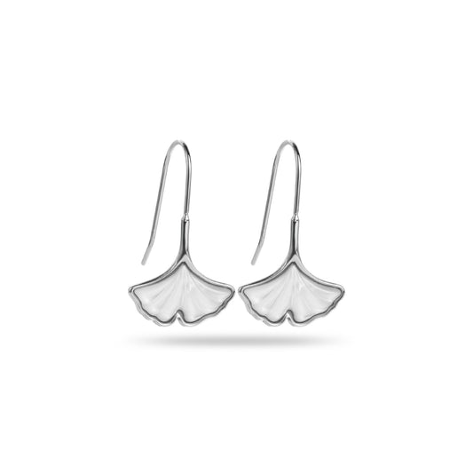 Boucles d'Oreilles Ginkgo Nacre