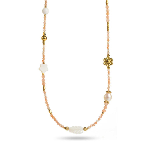 Collier Perles Rose