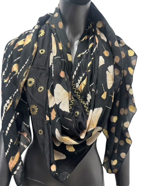 Foulard Patchwork Noir