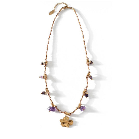 Collier Mauve Fleur