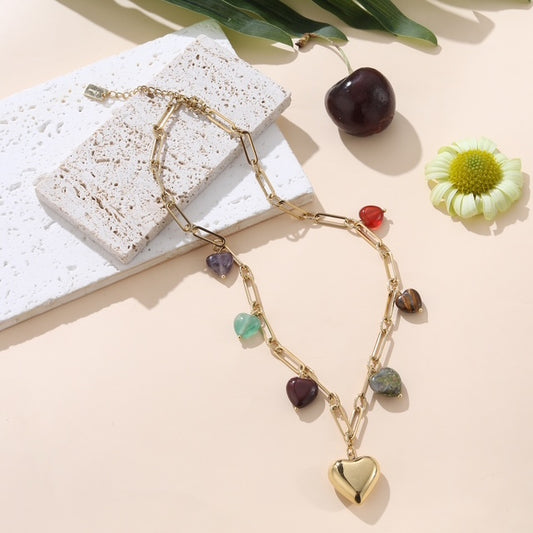 Collier Cœurs Multi