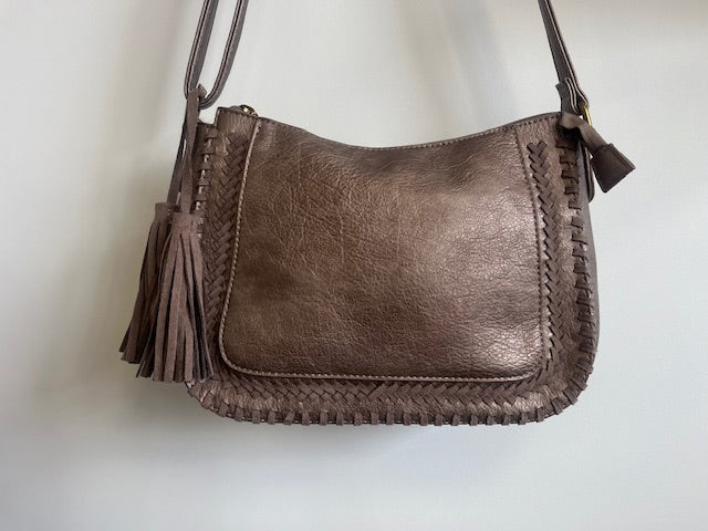 Sac Bandoulière Tressé Métallique