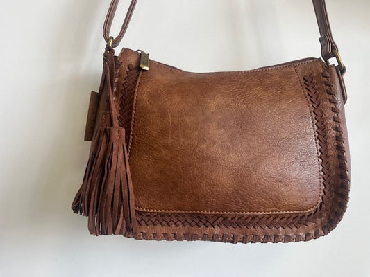 Sac Bandoulière tressé Marron