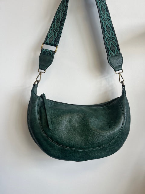 Sac Bandoulière Demi Lune Vert