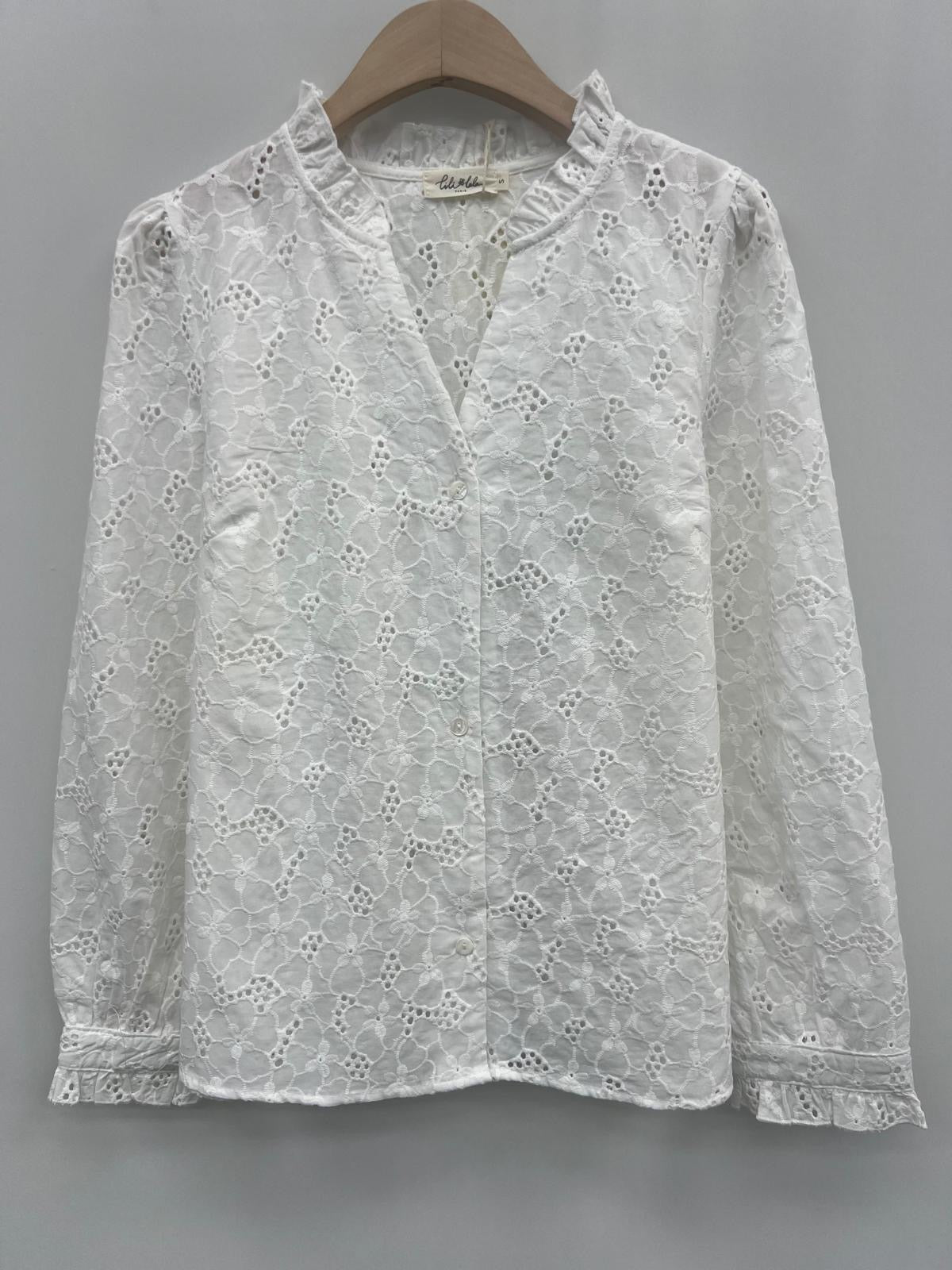 Chemisier Brodé Blanc