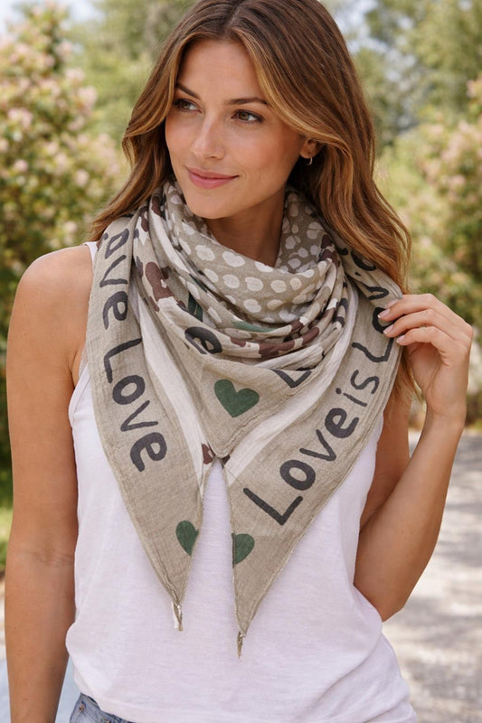 Foulard LOVE Beige